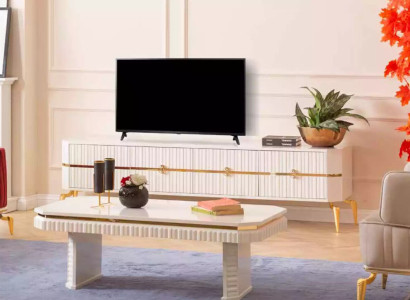 Couchtisch Sideboard 2tlg Wohnzimmer Möbel Tisch Lowboard neu weiß